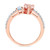 Morganite (1-1/6 ct. t.w.), Aquamarine (3/8 ct. t.w.) & White Topaz (3/8 ct. t.w.) Ring in 10k Rose Gold