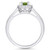 Peridot (1 ct. t.w.) and Diamond (1/5 ct. t.w.) Halo Ring in 14K White Gold