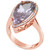 Amethyst (7 ct. t.w.) & Diamond (1/4 ct. t.w.) Ring in 14k Rose Gold