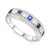 Lab-Created Sapphire (1/4 ct. t.w.) & Lab-Created White Sapphire (1/3 ct. t.w.) Band in Sterling Silver