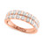 EFFY® Diamond Double-Row Band Ring (1-1/6 ct. t.w.) in 14k Rose Gold