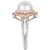 Cultured Freshwater Pearl (9mm) & Diamond (1/2 ct. t.w.) Ring in 10k Rose & White Gold