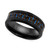 Men's Blue Carbon Fiber Inlay Comfort Fit Band in Black Titanium
