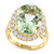 EFFY® Green Quartz (8-3/4 ct. t.w.) & White Sapphire (1-1/6 ct. t.w.) Halo Ring in 14k Gold