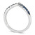 Denim Ombré (1/3 ct. t.w.) & White Sapphire (1/10 ct. t.w.) V Ring in 14k White Gold