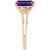 Amethyst (2-9/10 ct. t.w.) and Diamond (1/10 ct. t.w.) Split Shank Ring in 14k Gold