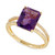 Amethyst (2-9/10 ct. t.w.) and Diamond (1/10 ct. t.w.) Split Shank Ring in 14k Gold