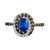 Cornflower Ceylon Sapphire (5/8 ct. t.w.) & Diamond (3/8 ct. t.w.) Swirl Statement Ring in 14k White Gold