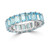EFFY® Blue Topaz Emerald-Cut Band (9-1/3 ct. t.w.) in 14k White Gold