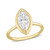 Moissanite in 10K Gold Marquise Solitaire Engagement Ring