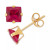 Lab-Created Emerald Stud Earrings (1 ct. t.w.) in 14k Gold