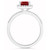Garnet (1-9/10 ct. t.w.) and Created Sapphire (1/4 ct. t.w.) Halo Ring in 10K White Gold