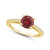 Garnet (1-5/8 ct. t.w.) and Diamond (1/6 ct. t.w.) Ring in 14K Yellow Gold