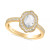 Art Carved Diamond Oval Rose-Cut Engagement Ring (3/4 ct. t.w.) in 14k White, Yellow or Rose Gold
