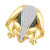 Diamond Frog Statement Ring (1/2 ct. t.w.) in Gold over Sterling Silver