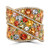 EFFY® Multi-Gemstone (5-3/4 ct. t.w.) & Diamond (1/3 ct. t.w.) Crossover Wide Statement Ring in 14k Gold