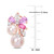 Pink Cultured Freshwater Pearl (6 & 8mm) & Multi-Gemstone (2-3/8 ct. t.w.) Flower Cluster Stud Earrings in 18k Gold-Plated Sterling Silver