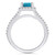 Blue Topaz (2 ct. t.w.) and Diamond (1/2 ct. t.w.) Halo Ring in 14K White Gold