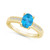 Blue Topaz and Diamond Ring (1- 5/8 ct.t.w and 1/8 ct.t.w) 14K Yellow Gold