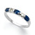 14k White Gold Ring, Sapphire (1 ct. t.w.) and Diamond (1/8 ct. t.w.) Ring
