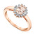 Morganite (1 ct. t.w.) & Diamond (1/5 ct. t.w.) Baguette Halo Ring in 10k Rose Gold