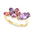 Multi-Gemstone Marquise Cluster Ring (1-3/4 ct. t.w.) in 14k Gold-Plated Sterling Silver