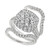 Diamond Cluster 3-Pc. Bridal Set (3 ct. t.w.) in 14k White Gold