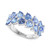 EFFY® Tanzanite Trillion Double Row Ring (3-1/3 ct. t.w.) in Sterling Silver