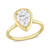 Moissanite in 10K Gold Pear Solitaire Engagement Ring