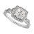 Diamond Halo Cluster Ring (3/4 ct. t.w.) in 14k White Gold