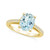 Aquamarine (2-1/2 ct. t.w.) and Diamond (1/4 ct. t.w.) Ring in 14K Yellow Gold