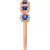 Sapphire (1/3 ct. t.w.) & Diamond (1/6 ct. t.w.) Cluster Band in 14k Rose Gold
