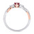 Ruby (2/5 ct. t.w.) & Diamond (1/5 ct. t.w.) Twisted Ring in 14k White & Rose Gold