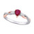 Ruby (2/5 ct. t.w.) & Diamond (1/5 ct. t.w.) Twisted Ring in 14k White & Rose Gold