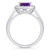 Amethyst (2 ct. t.w.) and Diamond (1/4 ct. t.w.) Halo Ring in 14K White Gold