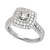 Diamond Princess Multi-Halo Engagement Ring (1 ct. t.w.) in 14k White Gold