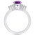 Amethyst and Diamond Ring (1-3/4 ct.t.w and 1/10 ct.t.w) 14K White Gold
