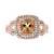 EFFY® Morganite (1-3/8 ct. t.w.) & Diamond (3/8 ct. t.w.) Ring in 14k Rose Gold