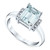 Aquamarine (2 ct. t.w. ) & Diamond (1/10 ct. t.w.) Ring in Sterling Silver