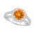 Citrine (1-3/4 ct. t.w.) and Diamond (1/2 ct. t.w.) Halo Ring in 14K White Gold