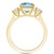 Aquamarine (2 ct. t.w.) and Diamond (1/3 ct. t.w.) Ring in 14K Yellow Gold
