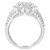 EFFY® Diamond Round & Baguette Halo Cluster Engagement Ring (2 ct. t.w.) in 14k White Gold