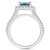 Aquamarine (2-1/2 ct. t.w.) and Diamond (3/4 ct. t.w.) Halo Ring in 14K White Gold