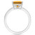 Women's Citrine (3-1/6 ct.t.w.) and Diamond (1/10 ct.t.w.) Ring in Sterling Silver