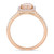 Morganite (7/8 ct. t.w.) and Diamond (1/4 ct. t.w.) Halo Ring in 14k Rose Gold