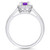 Amethyst (7/8 ct. t.w.) and Diamond (1/5 ct. t.w.) Halo Ring in 14K White Gold