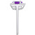 Amethyst (7/8 ct. t.w.) and Diamond (1/5 ct. t.w.) Halo Ring in 14K White Gold