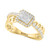 EFFY® Diamond Baguette Cluster Crossover Ring (5/8 ct. t.w.) in 14k Gold