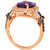 Grape Amethyst (4-1/2 ct. t.w.) & Diamond (7/8 ct. t.w.) Halo Ring in 14k Rose Gold