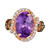 Grape Amethyst (4-1/2 ct. t.w.) & Diamond (7/8 ct. t.w.) Halo Ring in 14k Rose Gold